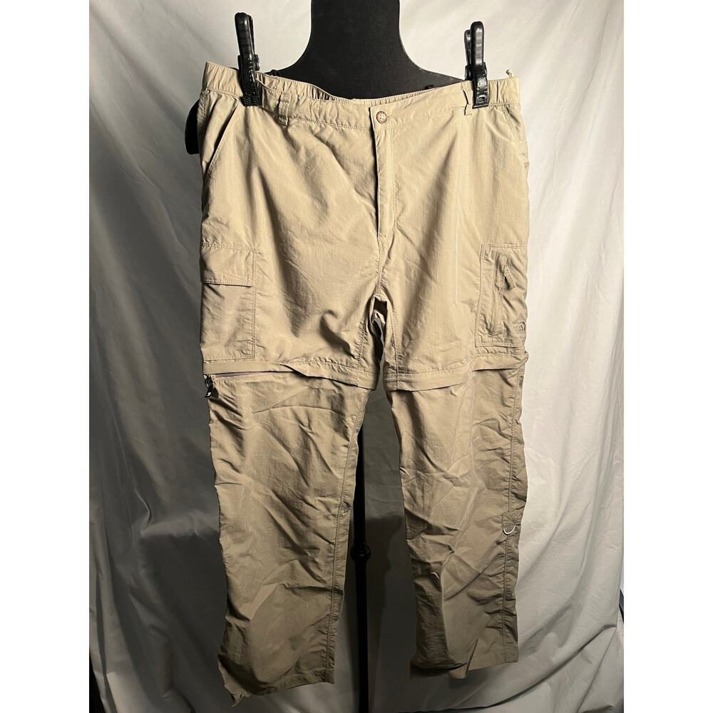 The North Face Convertible Zip-Off Cargo Pants Men’s XL Tan Hiking Outdoor